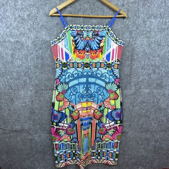 Champagne & Strawberry Dresses & Skirts - Anthropologie Champagne & Strawberry Dress Large Maximalist Bright Wearable Art